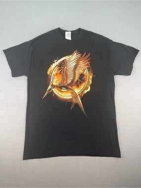 Rare Hunger Games Mockingjay Shirt Mens M Black 2013 Promotional Carmike Cinemas
